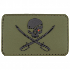 Nášivka na suchý zip MFH Skull with Swords / 8x5cm