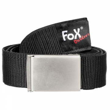 Opasek Fox Outdoor Web s kapsou na peníze 4cm / 120cm Black 120