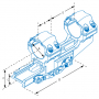 Montáž UTG pro optiku 30mm - High / 50mm Offset / QR (AIR32250Q)