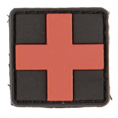 Nášivka na suchý zip MilTec Medic -  Black / 2.5x2.5cm