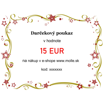 Elektronický darčekový poukaz v hodnote 15€