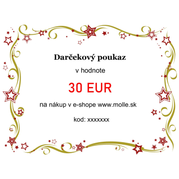 Elektronický darčekový poukaz v hodnote 30€
