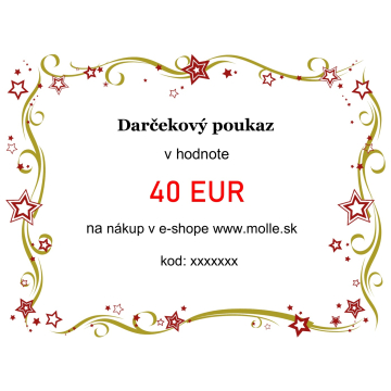 Elektronický darčekový poukaz v hodnote 40€