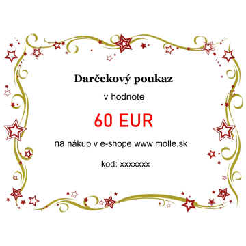 Elektronický darčekový poukaz v hodnote 60€