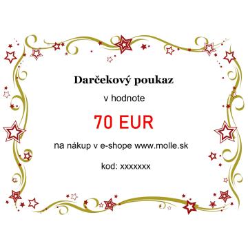 Elektronický darčekový poukaz v hodnote 70€