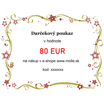 Elektronický darčekový poukaz v hodnote 80€