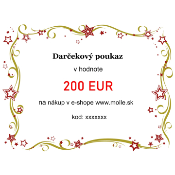 Elektronický darčekový poukaz v hodnote 200€