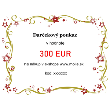 Elektronický darčekový poukaz v hodnote 300€