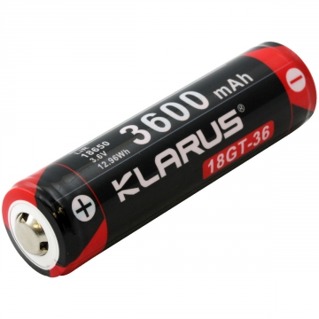 Baterie dobíjecí, chráněné Klarus 18GT-36 18650 3600mAh 3.6V 7A