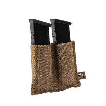 Elastická sumka na zásobníky do pistole na suchý zip Viper Tactical VX Double Pistol Mag Sleeve Dark Coyote