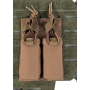 Dvojité pouzdro na zásobníky pro pistole na suchý zip MilTec (134958) Dark Coyote