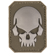 Nášivka na suchý zip MilTec SKULL OD Green / 5,5x4cm