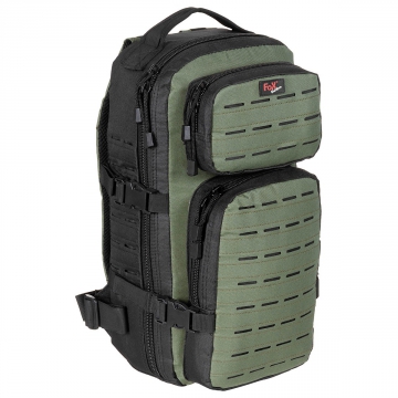 Batoh MFH Assault-Travel Laser / 30L / 23x44x18cm black-OD green